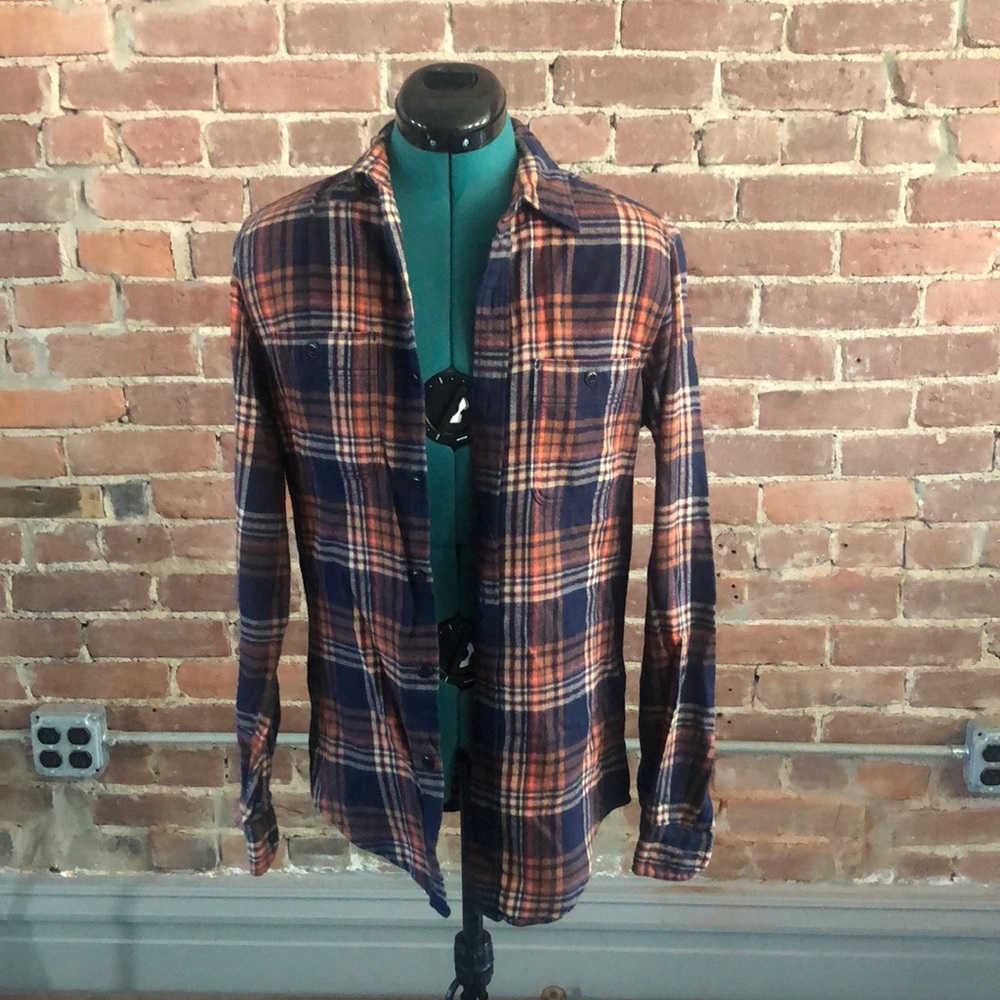 J.Crew navy plaid flannel